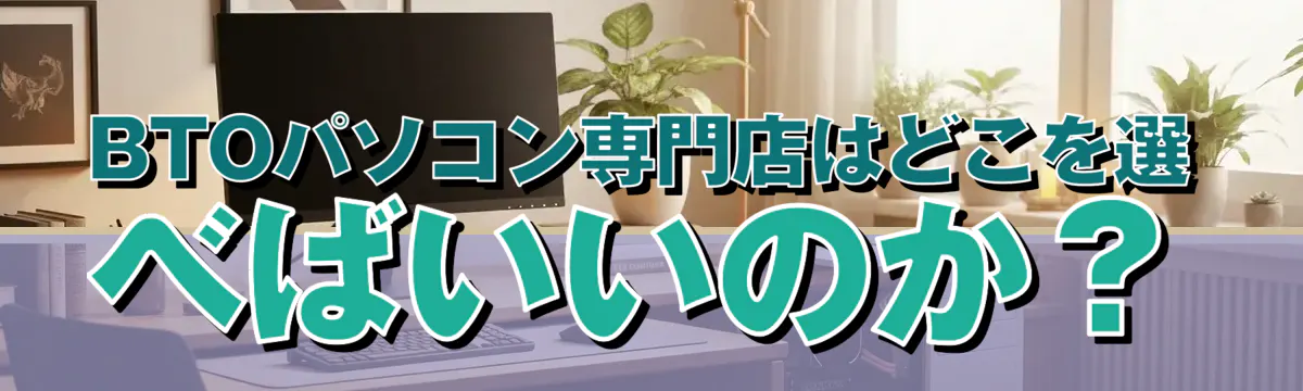BTOパソコン専門店はどこを選べばいいのか?