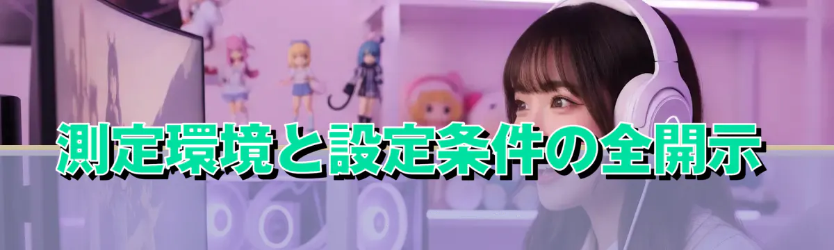 測定環境と設定条件の全開示