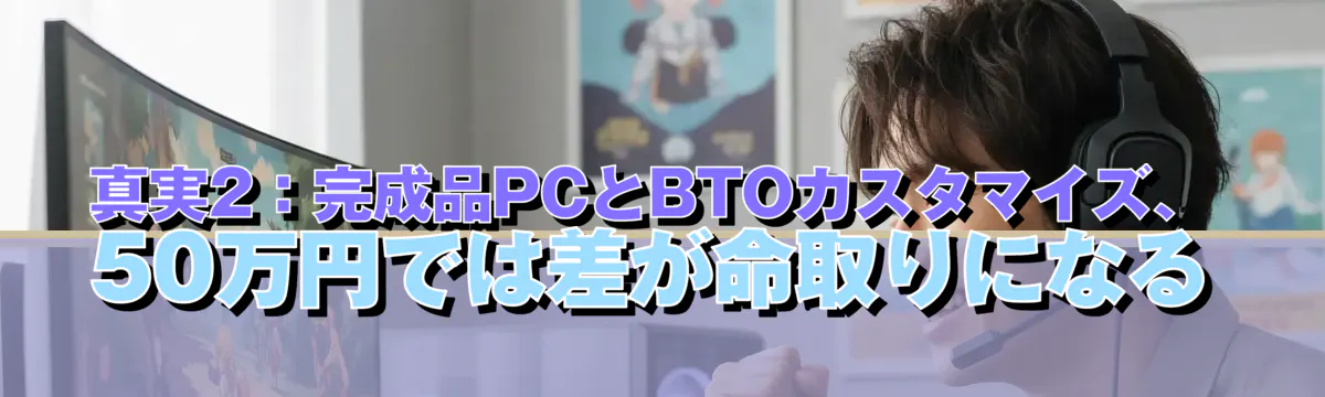 真実2:完成品PCとBTOカスタマイズ、50万円では差が命取りになる